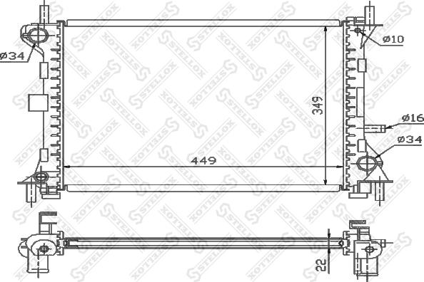 Stellox 10-25794-SX - Radiators, Motora dzesēšanas sistēma autodraugiem.lv