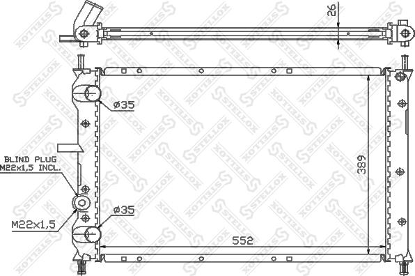 Stellox 10-25756-SX - Radiators, Motora dzesēšanas sistēma autodraugiem.lv