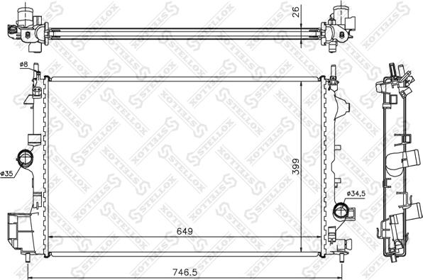 Stellox 10-25769-SX - Radiators, Motora dzesēšanas sistēma autodraugiem.lv