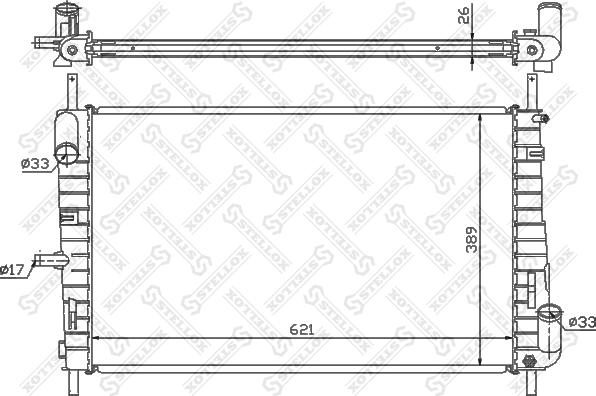 Stellox 10-25780-SX - Radiators, Motora dzesēšanas sistēma autodraugiem.lv