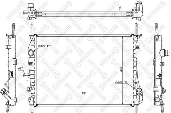 Stellox 10-25779-SX - Radiators, Motora dzesēšanas sistēma autodraugiem.lv