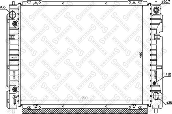 Stellox 10-25775-SX - Radiators, Motora dzesēšanas sistēma autodraugiem.lv