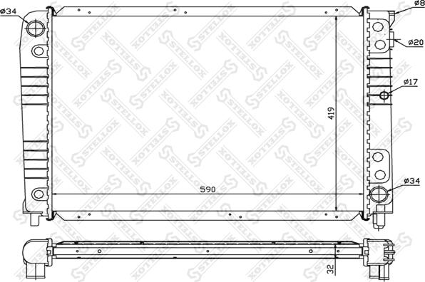 Stellox 10-26448-SX - Radiators, Motora dzesēšanas sistēma autodraugiem.lv