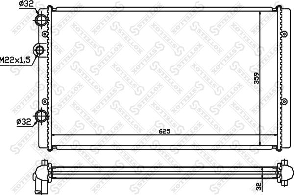 Stellox 10-26419-SX - Radiators, Motora dzesēšanas sistēma autodraugiem.lv