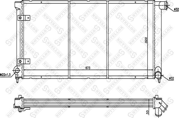 Stellox 10-26412-SX - Radiators, Motora dzesēšanas sistēma autodraugiem.lv