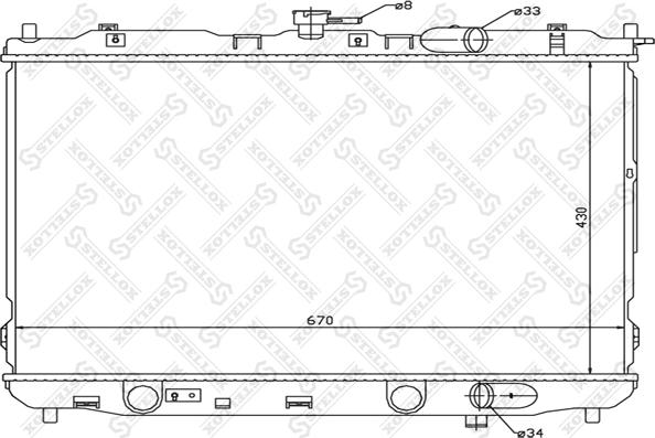Stellox 10-26488-SX - Radiators, Motora dzesēšanas sistēma autodraugiem.lv