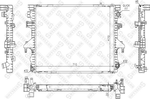 Stellox 10-26430-SX - Radiators, Motora dzesēšanas sistēma autodraugiem.lv