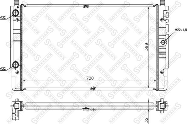 Stellox 10-26422-SX - Radiators, Motora dzesēšanas sistēma autodraugiem.lv