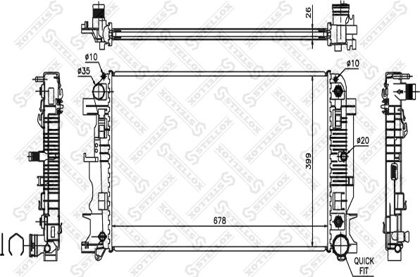 Stellox 10-26553-SX - Radiators, Motora dzesēšanas sistēma autodraugiem.lv