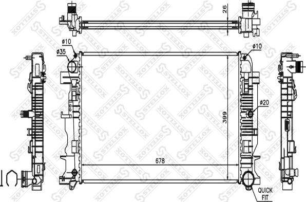 Stellox 10-26552-SX - Radiators, Motora dzesēšanas sistēma autodraugiem.lv