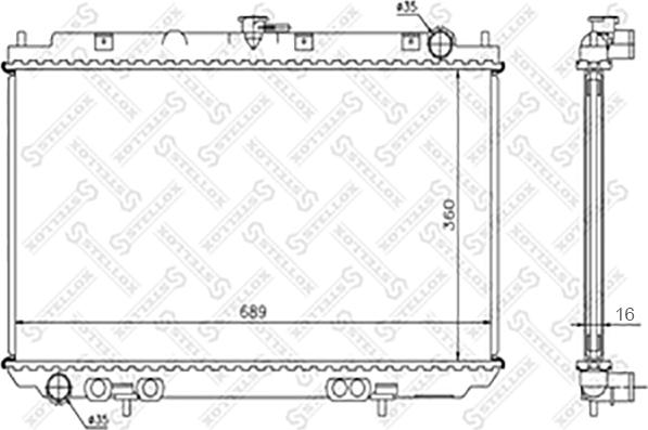 Stellox 10-26580-SX - Radiators, Motora dzesēšanas sistēma autodraugiem.lv