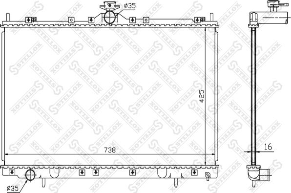 Stellox 10-26694-SX - Radiators, Motora dzesēšanas sistēma autodraugiem.lv