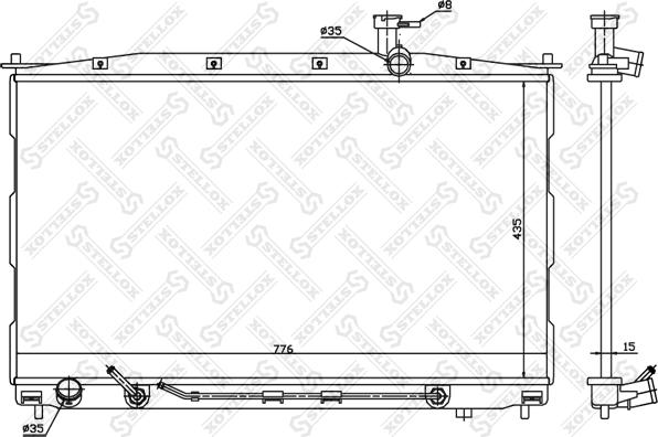 Stellox 10-26612-SX - Radiators, Motora dzesēšanas sistēma autodraugiem.lv