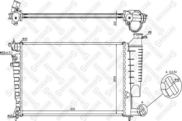 Stellox 10-26096-SX - Radiators, Motora dzesēšanas sistēma autodraugiem.lv