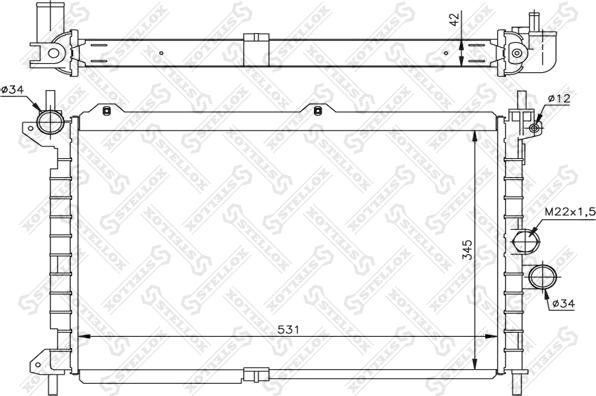 Stellox 10-26050-SX - Radiators, Motora dzesēšanas sistēma autodraugiem.lv