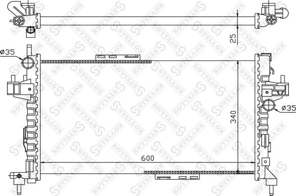 Stellox 10-26053-SX - Radiators, Motora dzesēšanas sistēma autodraugiem.lv