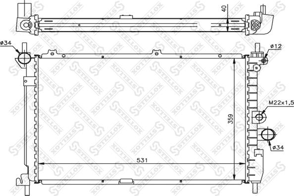 Stellox 10-26069-SX - Radiators, Motora dzesēšanas sistēma autodraugiem.lv