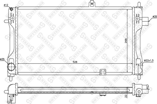 Stellox 10-26063-SX - Radiators, Motora dzesēšanas sistēma autodraugiem.lv