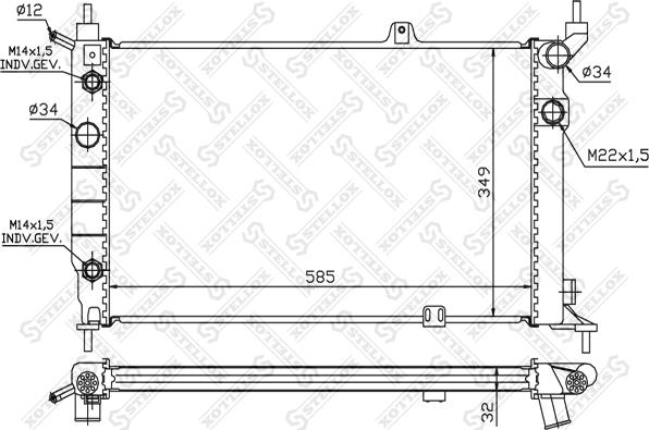 Stellox 10-26067-SX - Radiators, Motora dzesēšanas sistēma autodraugiem.lv