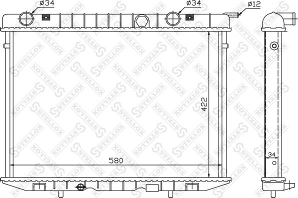 Stellox 10-26008-SX - Radiators, Motora dzesēšanas sistēma autodraugiem.lv