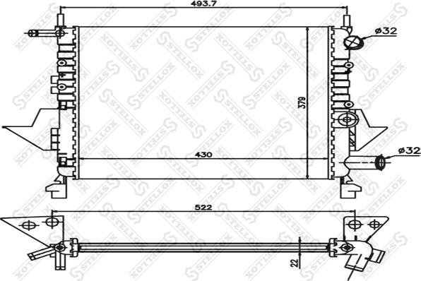 Stellox 10-26190-SX - Radiators, Motora dzesēšanas sistēma autodraugiem.lv