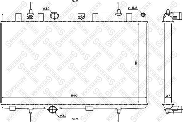 Stellox 10-26119-SX - Radiators, Motora dzesēšanas sistēma autodraugiem.lv