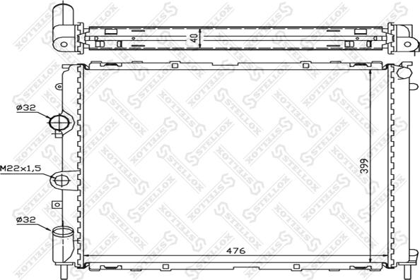 Stellox 10-26189-SX - Radiators, Motora dzesēšanas sistēma autodraugiem.lv