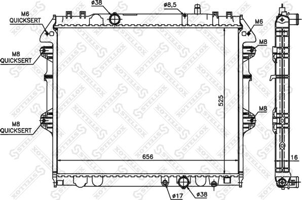 Stellox 10-26341-SX - Radiators, Motora dzesēšanas sistēma autodraugiem.lv