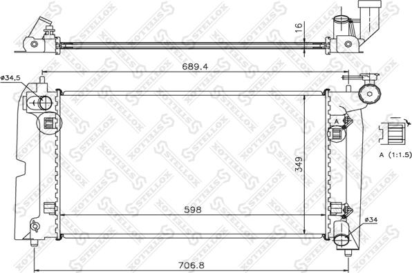 Stellox 10-26309-SX - Radiators, Motora dzesēšanas sistēma autodraugiem.lv