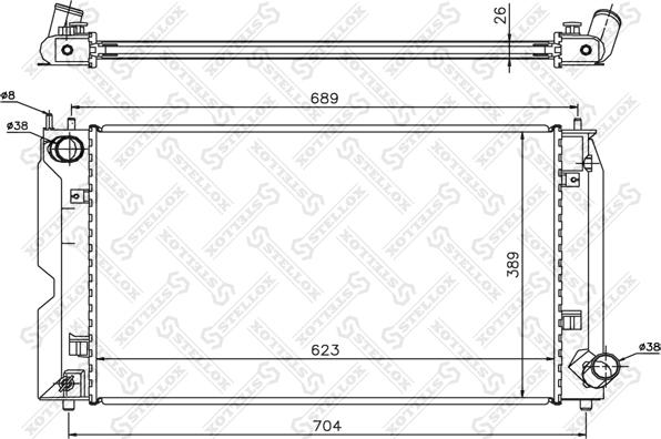 Stellox 10-26308-SX - Radiators, Motora dzesēšanas sistēma autodraugiem.lv