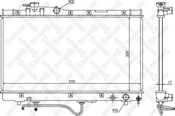 Stellox 10-26382-SX - Radiators, Motora dzesēšanas sistēma autodraugiem.lv