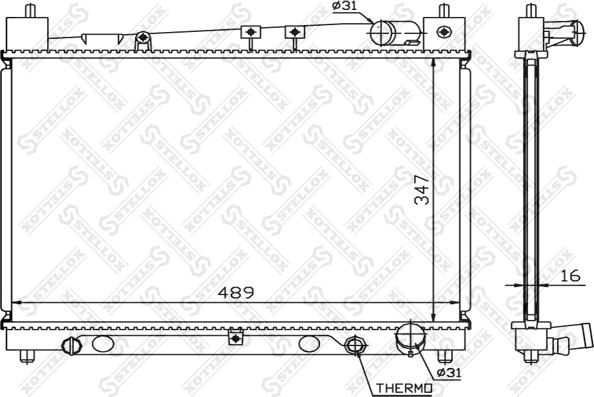 Stellox 10-26387-SX - Radiators, Motora dzesēšanas sistēma autodraugiem.lv