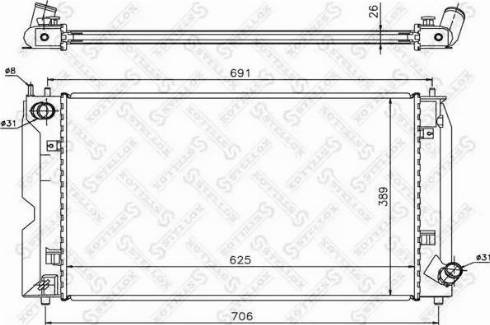 Stellox 10-26326-SX - Radiators, Motora dzesēšanas sistēma autodraugiem.lv