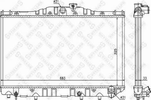 Stellox 10-26370-SX - Radiators, Motora dzesēšanas sistēma autodraugiem.lv