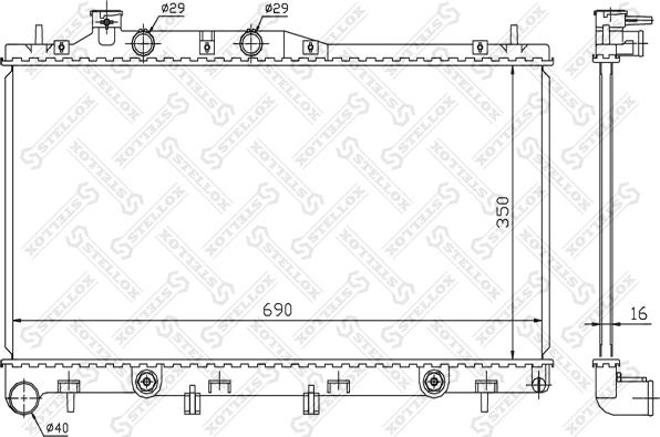 Stellox 10-26245-SX - Radiators, Motora dzesēšanas sistēma autodraugiem.lv