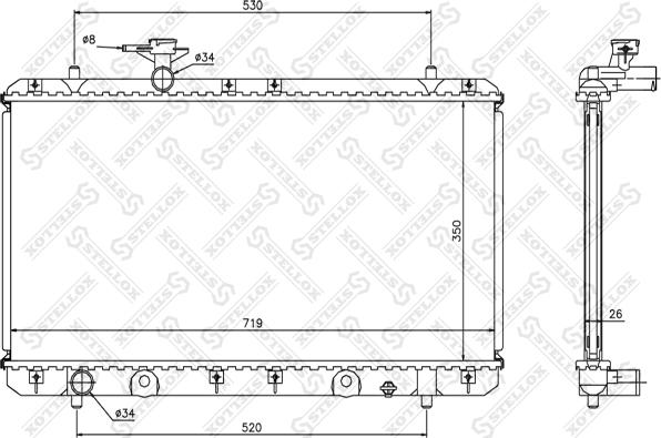 Stellox 10-26253-SX - Radiators, Motora dzesēšanas sistēma autodraugiem.lv