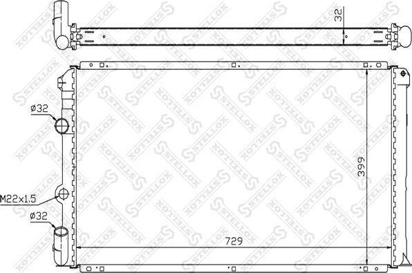 Stellox 10-26208-SX - Radiators, Motora dzesēšanas sistēma autodraugiem.lv