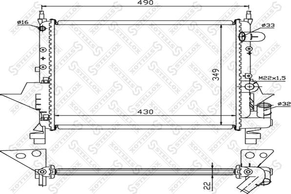 Stellox 10-26211-SX - Radiators, Motora dzesēšanas sistēma autodraugiem.lv