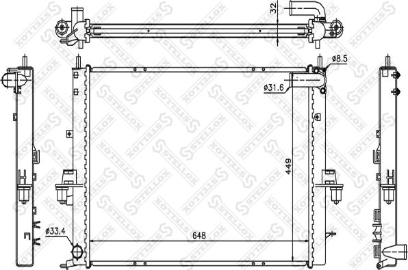 Stellox 10-26282-SX - Radiators, Motora dzesēšanas sistēma autodraugiem.lv