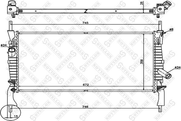 Stellox 10-26751-SX - Radiators, Motora dzesēšanas sistēma autodraugiem.lv