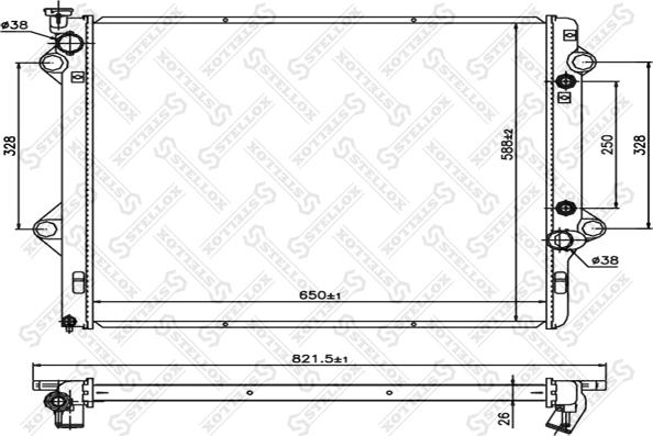 Stellox 10-26780-SX - Radiators, Motora dzesēšanas sistēma autodraugiem.lv