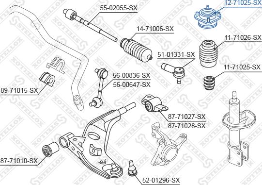 Stellox 12-71025-SX - Amortizatora statnes balsts autodraugiem.lv