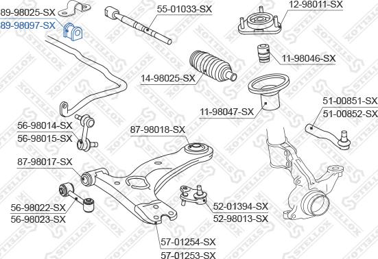 Stellox 89-98097-SX - Bukse, Stabilizators autodraugiem.lv