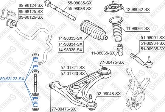 Stellox 89-98123-SX - Bukse, Stabilizators autodraugiem.lv