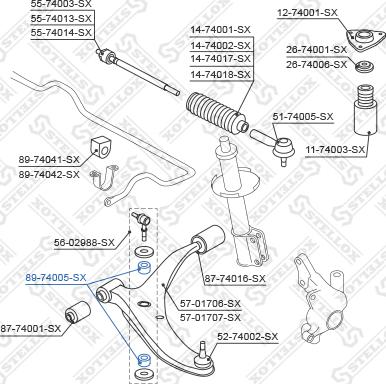 Stellox 89-74005-SX - Bukse, Stabilizators autodraugiem.lv