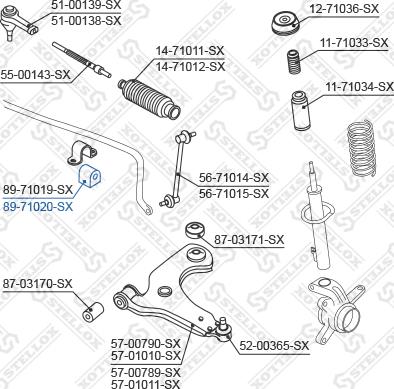 Stellox 89-71020-SX - Bukse, Stabilizators autodraugiem.lv