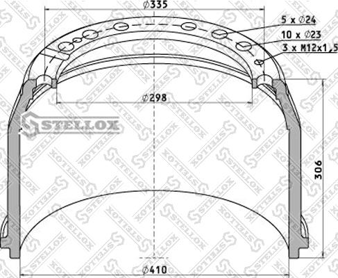 Stellox 85-00031-SX - Bremžu trumulis autodraugiem.lv