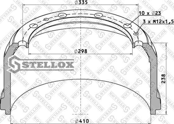 Stellox 85-00173-SX - Bremžu trumulis autodraugiem.lv
