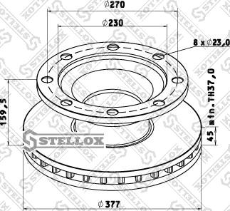 Stellox 85-00804-SX - Bremžu diski autodraugiem.lv