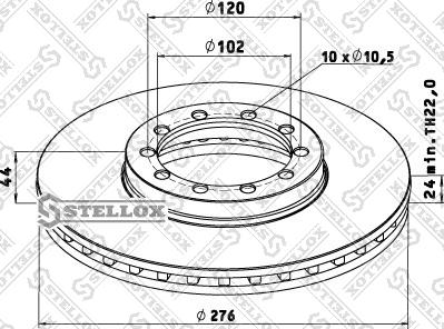 Stellox 85-00796-SX - Bremžu diski autodraugiem.lv